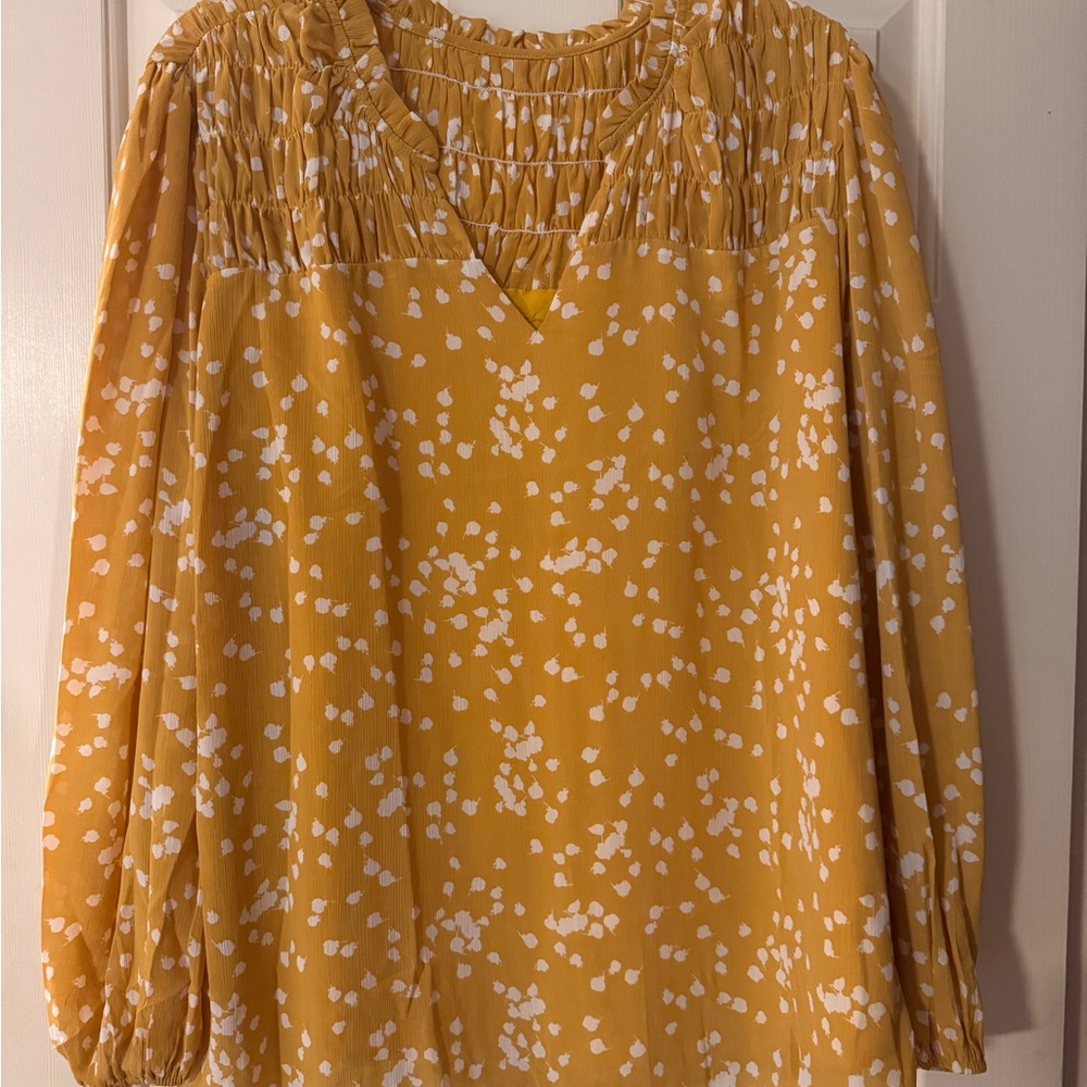 Yellow Floral Women's Top